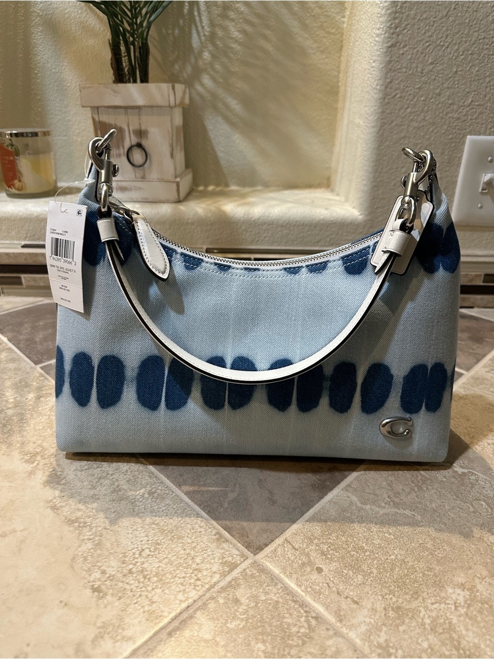 Coach Juliet Shoulder Bag With Tie-Dye Denim - Picture 2 of 7